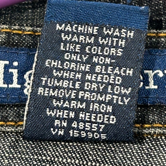 Vintage Y2K distressed denim cowgirl western jean jacket Woman’s size Large - Picture 10 of 12